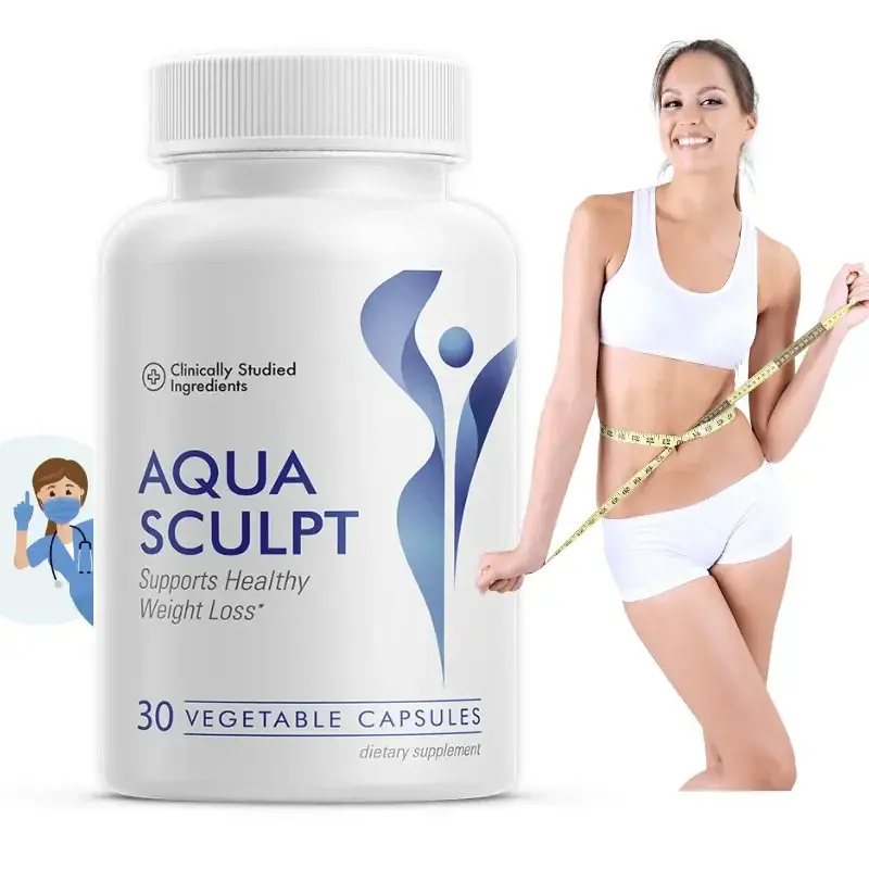AquaSculpt bottle paired with a healthy lifestyle for natural weight management